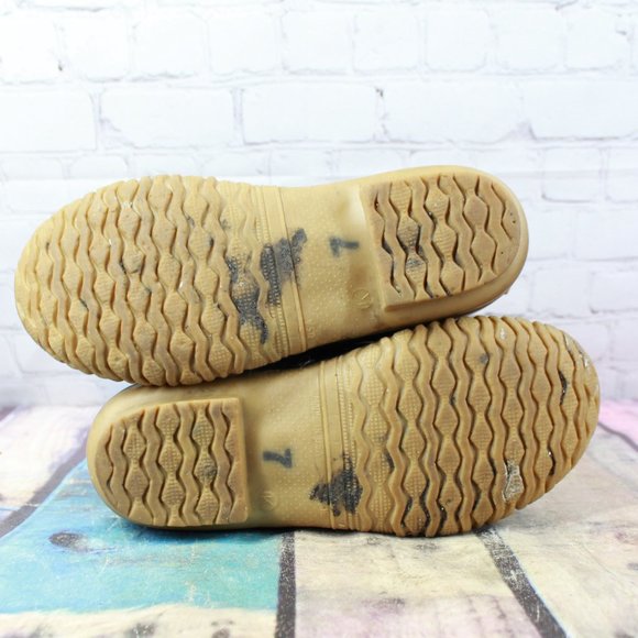 Vintage LL Bean Unlined Brown Leather Lace Up Leather Duck Boots Size 7 - Picture 9 of 9